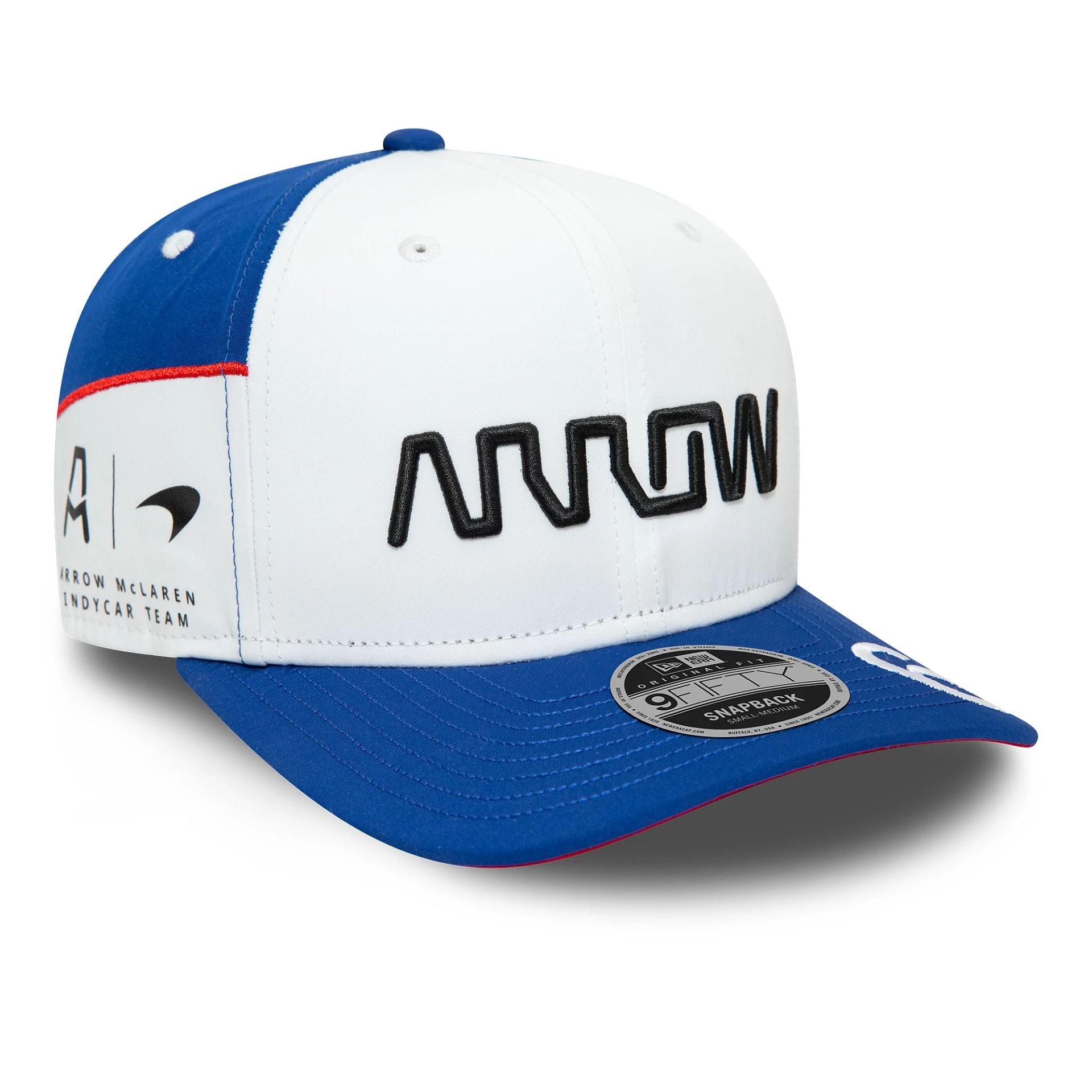 This is a McLaren Racing Arrow Indycar David Malukas White 9FIFTY Original Fit Snapback Cap 2