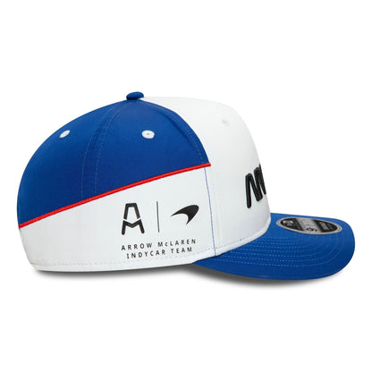 This is a McLaren Racing Arrow Indycar David Malukas White 9FIFTY Original Fit Snapback Cap 6