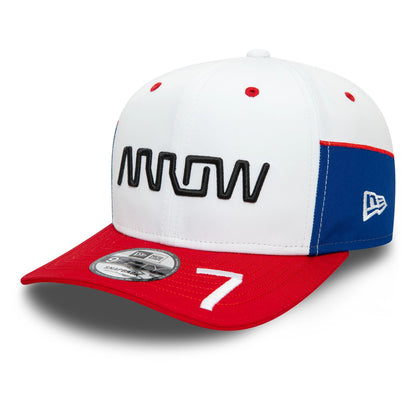 This is a McLaren Racing Arrow Indycar Alexander Rossi White 9FIFTY Snapback Cap 1