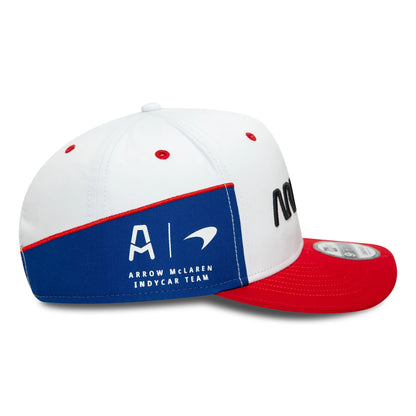 This is a McLaren Racing Arrow Indycar Alexander Rossi White 9FIFTY Snapback Cap 6