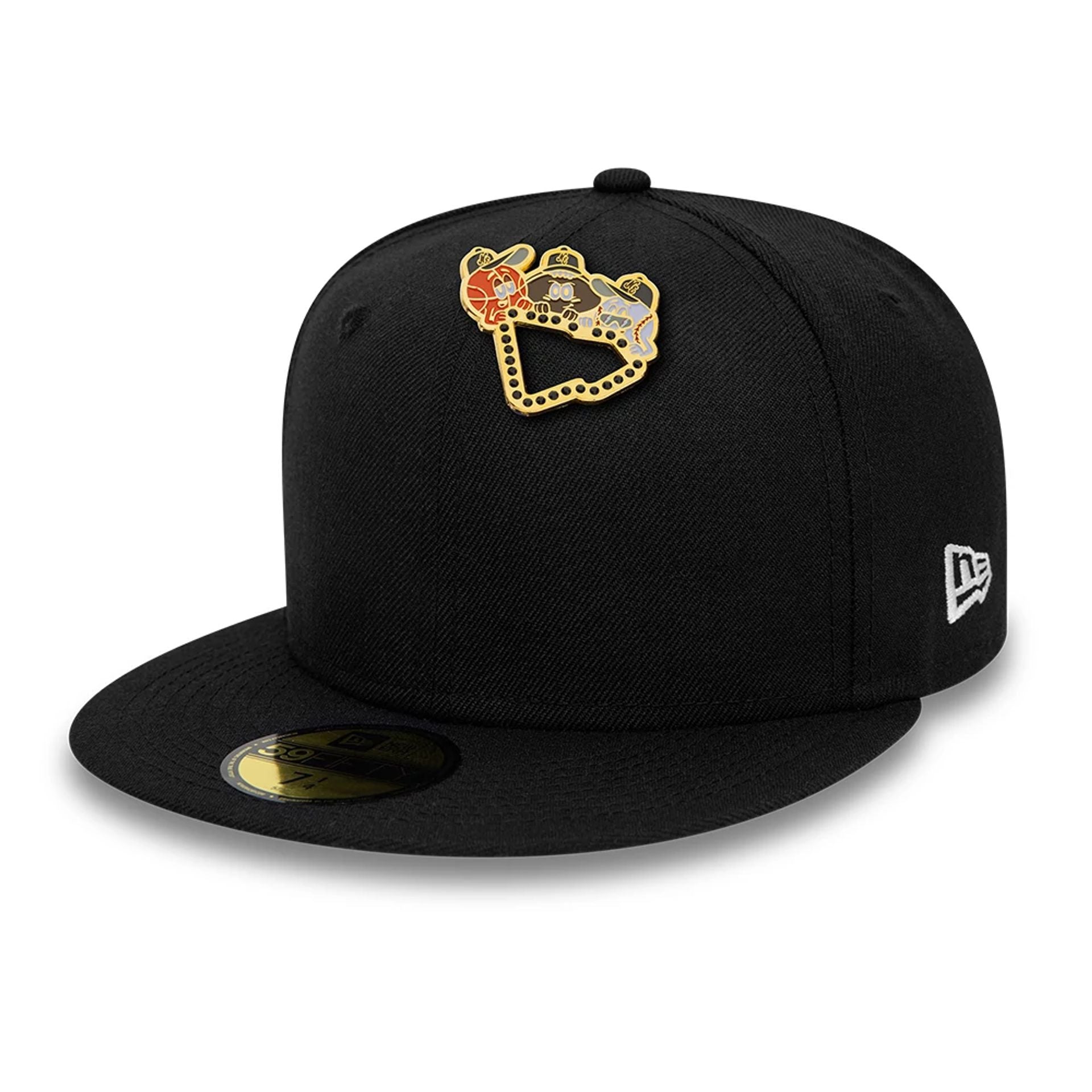 This is a New Era Logo Frame 59FIFTY Day Black Pin Badge 2