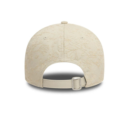 This is a New Era Cherry Blossom Love Light Beige 9FORTY Adjustable Cap 3