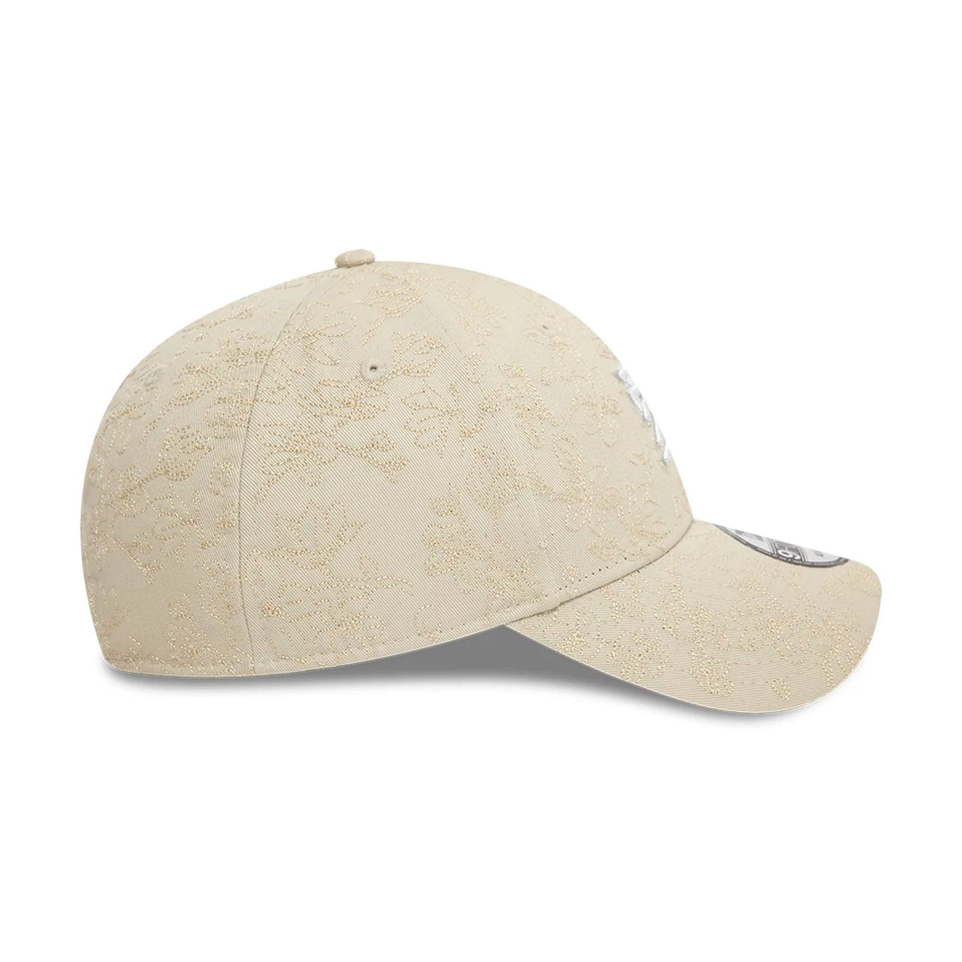 This is a New Era Cherry Blossom Love Light Beige 9FORTY Adjustable Cap 2