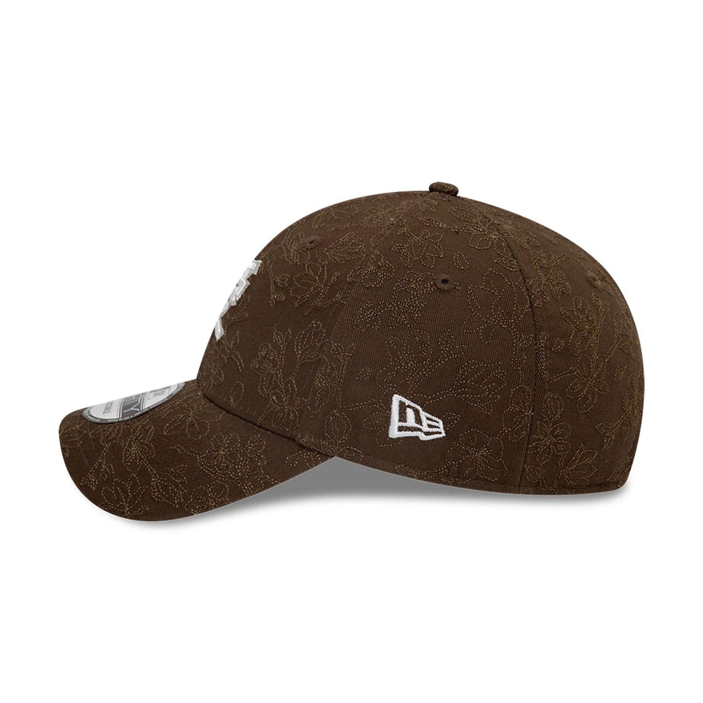 This is a New Era Cherry Blossom Love Dark Brown 9FORTY Adjustable Cap 4