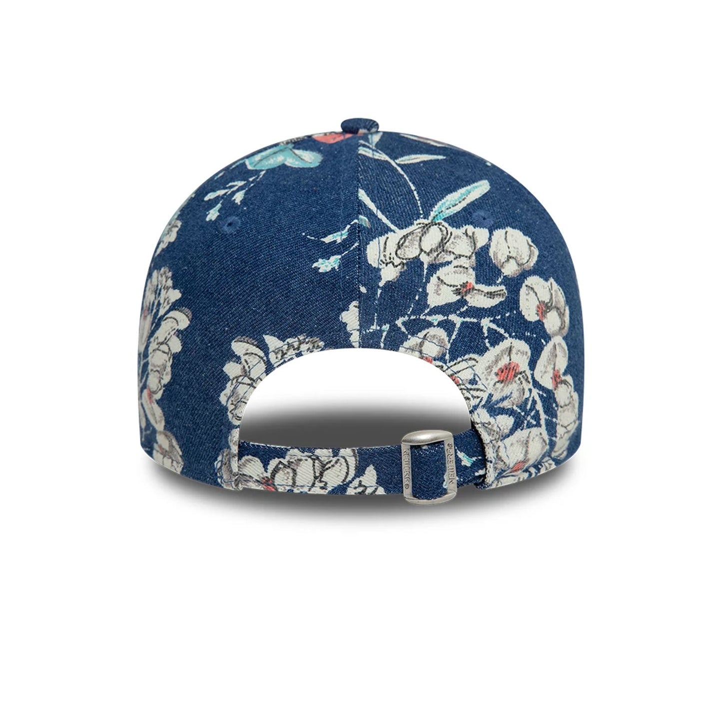 This is a LA Dodgers Womens Denim Floral Dark Blue 9FORTY Adjustable Cap 4