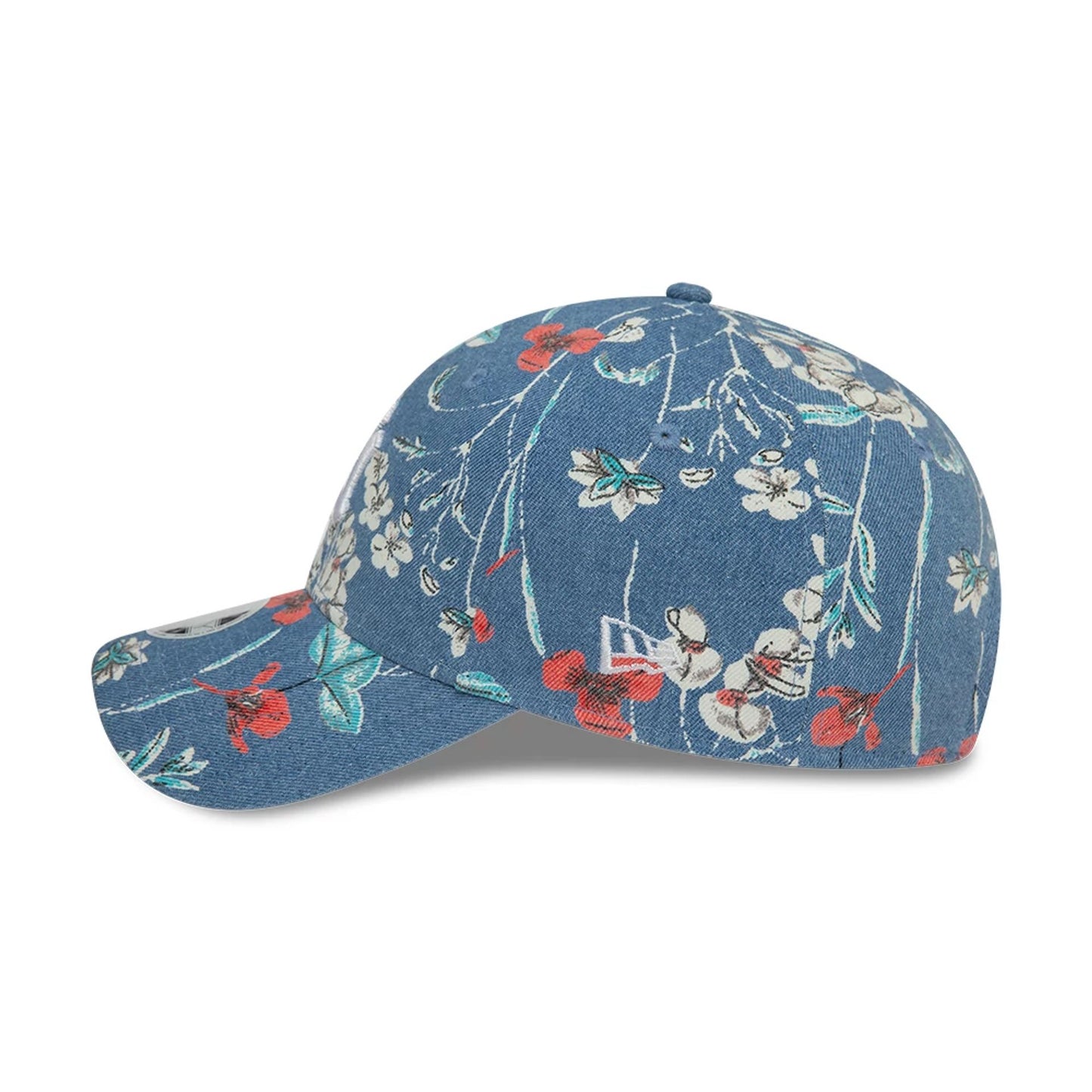 This is a New York Yankees Womens Denim Floral Blue 9FORTY Adjustable Cap 6