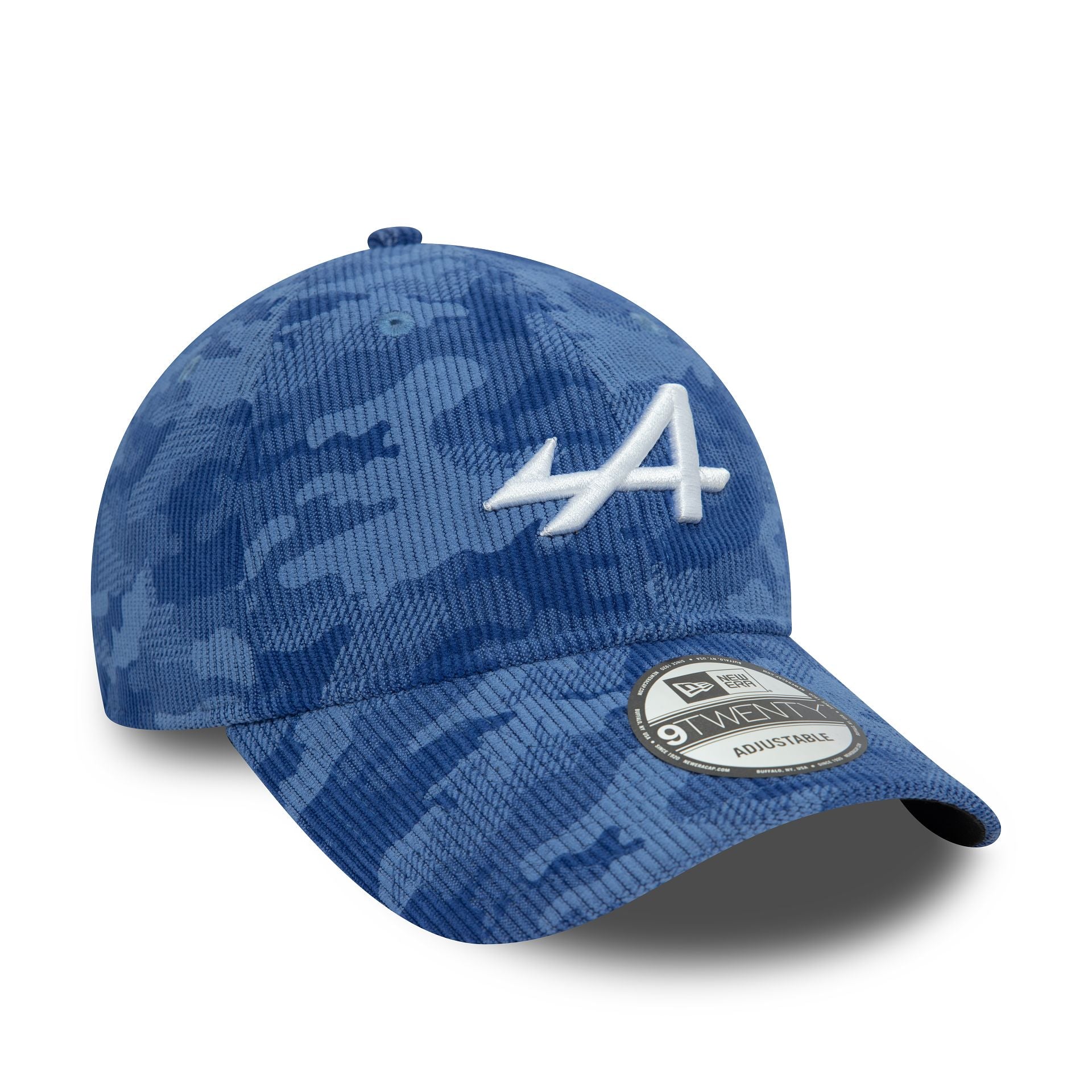 This is a Alpine Racing Camo Cord Blue 9TWENTY Adjustable Cap 4