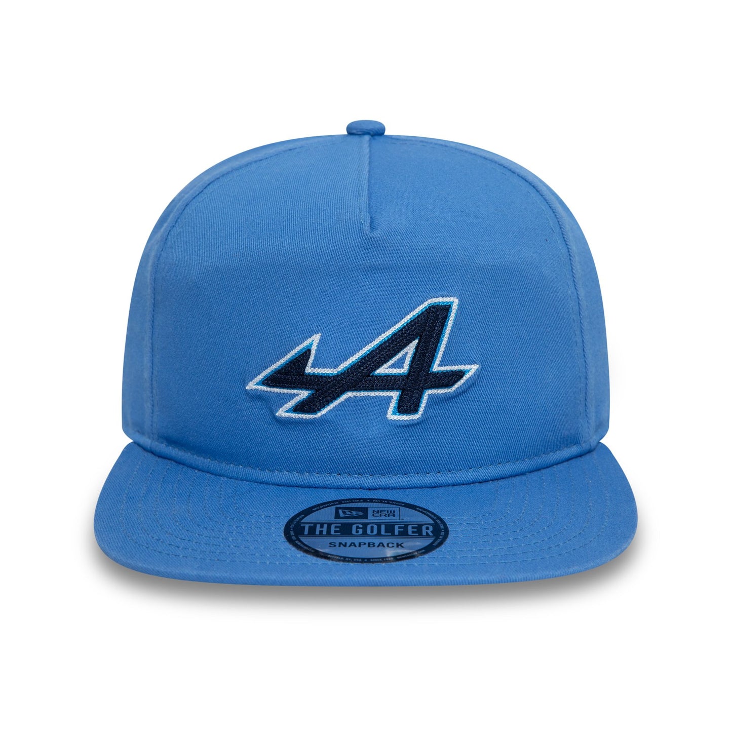 This is a Alpine Racing Chain Stitch Blue Golfer Cap 3