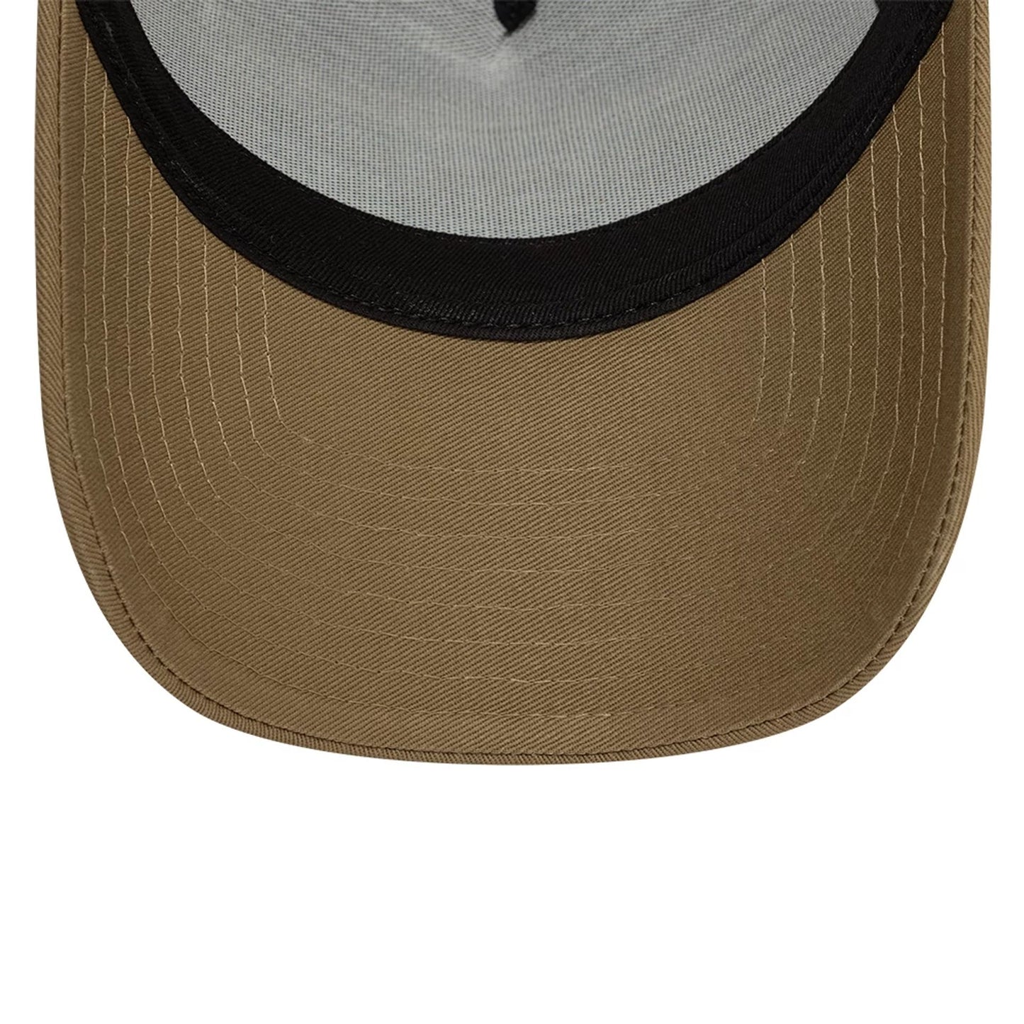 This is a New Era Patch Beige 9FORTY A-Frame Trucker Adjustable Cap 4