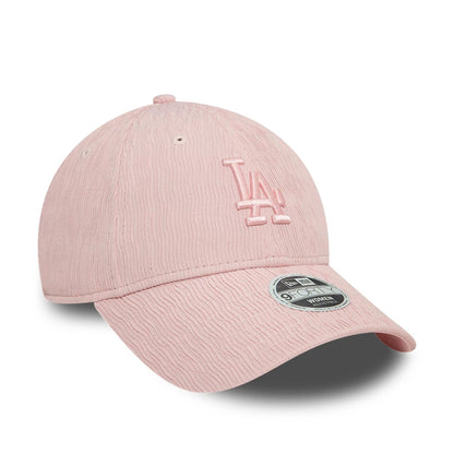 This is a LA Dodgers Womens Ruching Pastel Pink 9FORTY Adjustable Cap 3