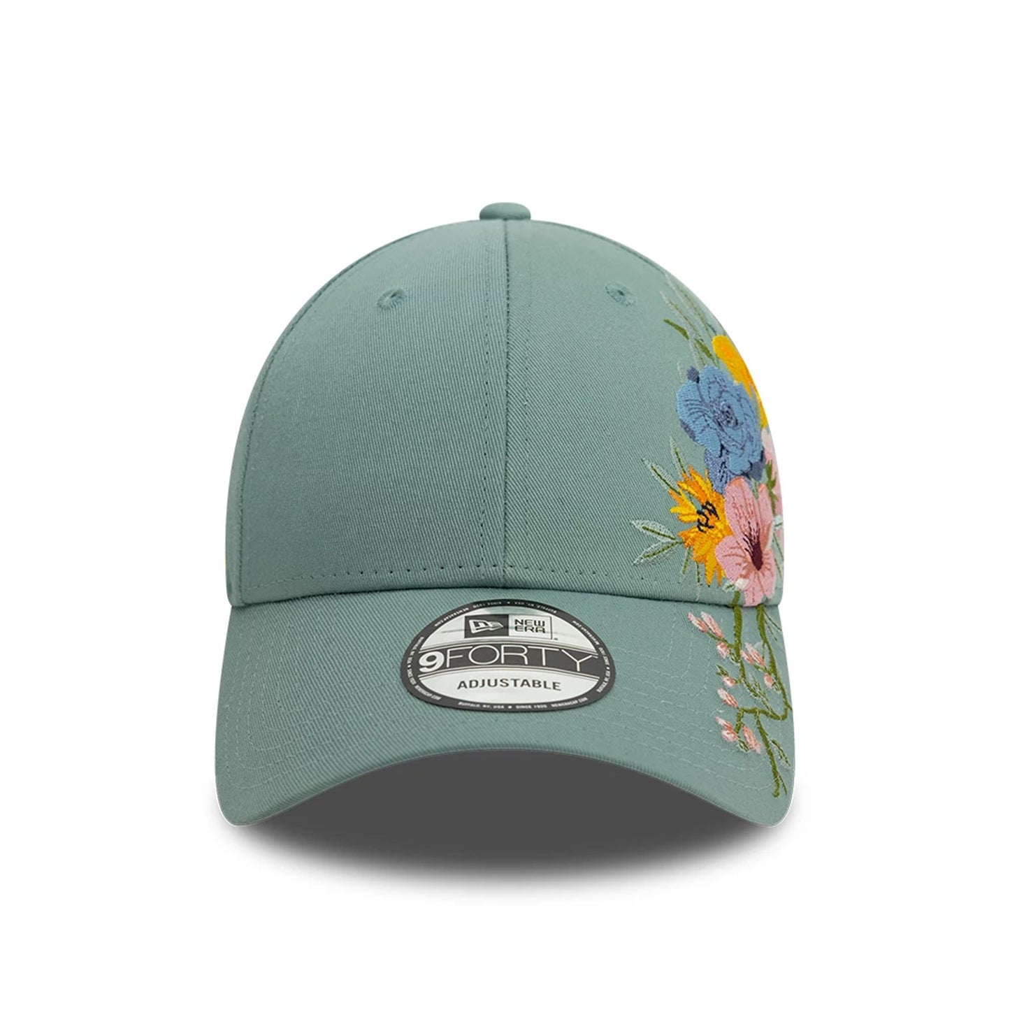 This is a New Era Floral Pastel Blue 9FORTY Adjustable Cap 3