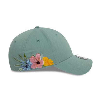 This is a New Era Floral Pastel Blue 9FORTY Adjustable Cap 7