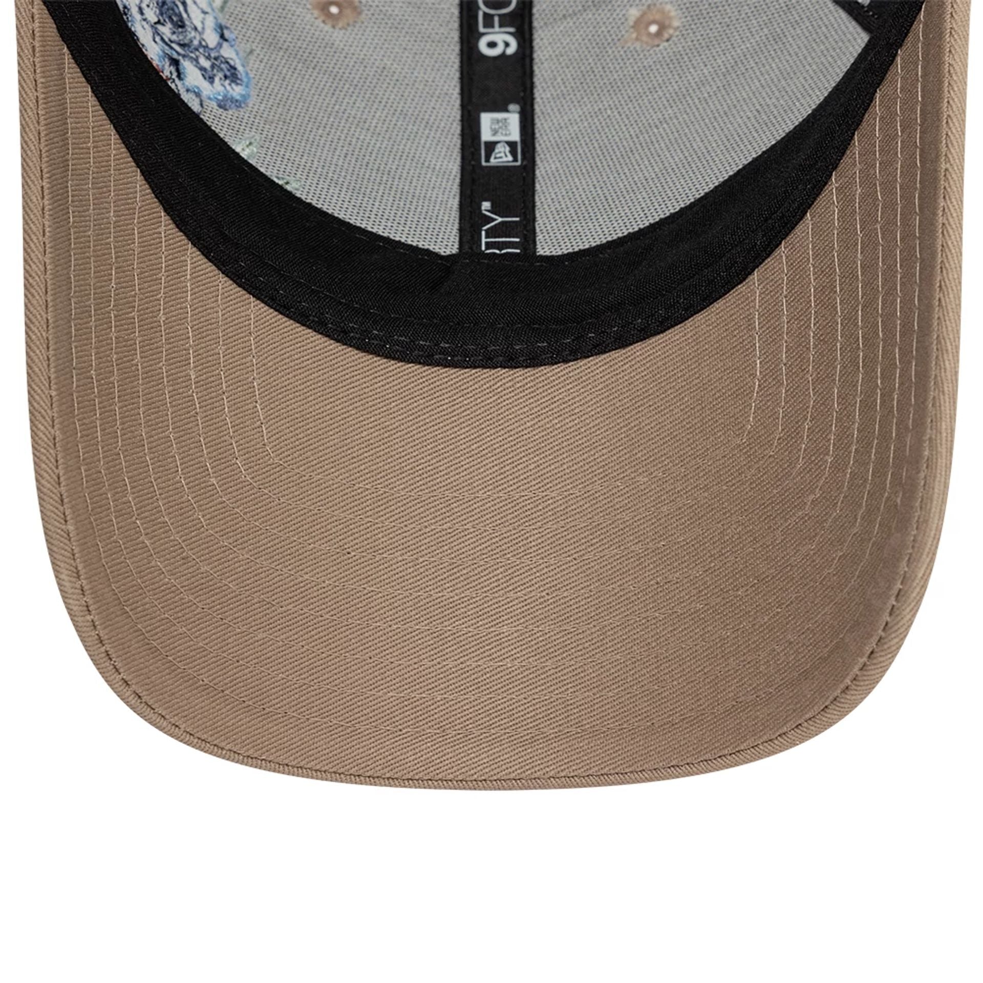 This is a New Era Floral Pastel Brown 9FORTY Adjustable Cap 5