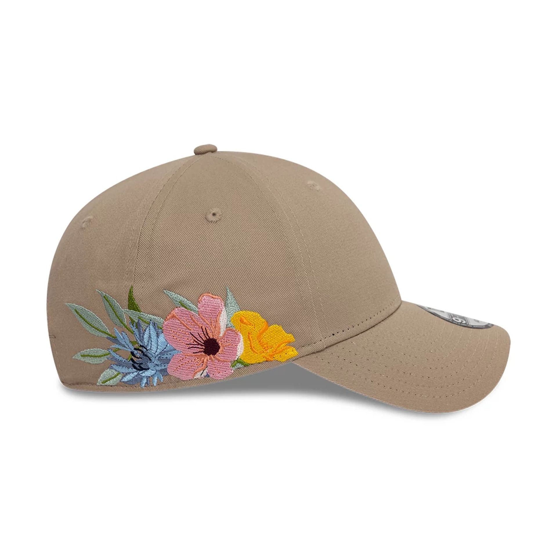 This is a New Era Floral Pastel Brown 9FORTY Adjustable Cap 7