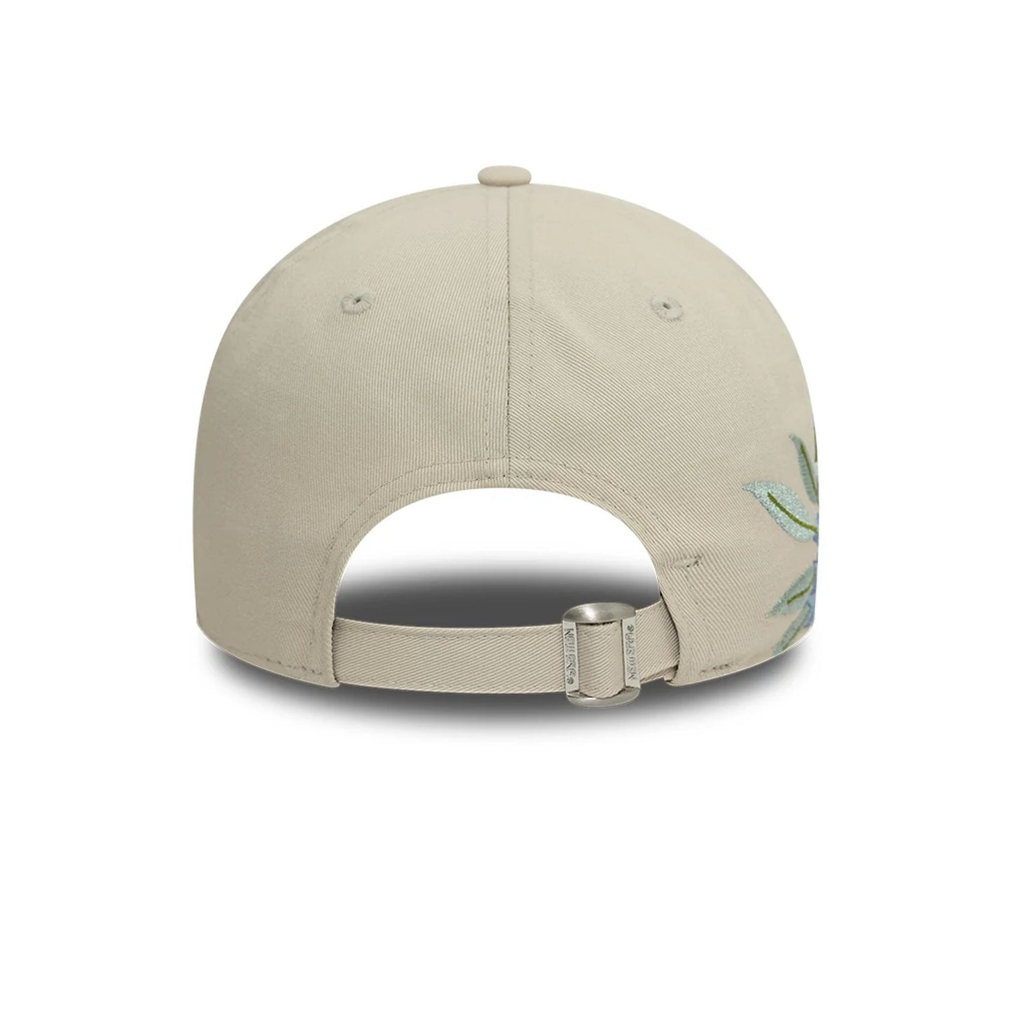 This is a New Era Floral Light Beige 9FORTY Adjustable Cap 4