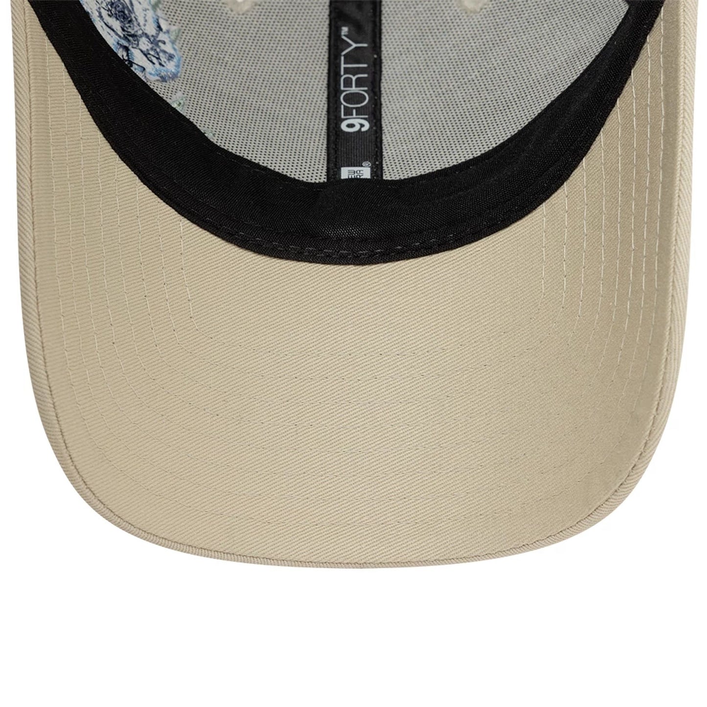 This is a New Era Floral Light Beige 9FORTY Adjustable Cap 5