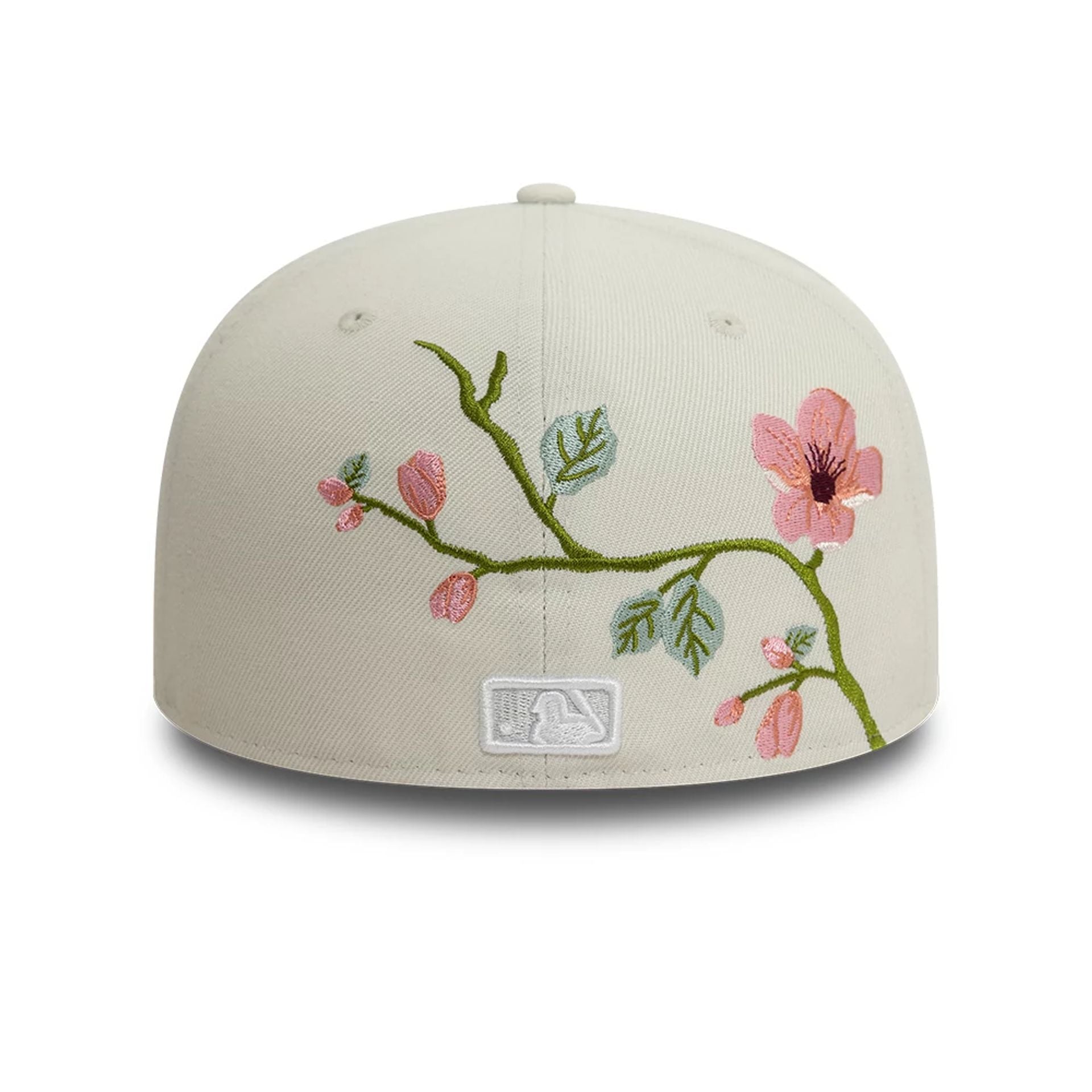 This is a New York Yankees MLB Floral Light Beige 59FIFTY Fitted Cap 2