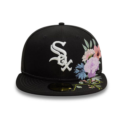 This is a Chicago White Sox MLB Floral Black 59FIFTY Fitted Cap 3