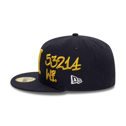 This is a Milwaukee Brewers MLB Stadium Navy 59FIFTY Fitted Cap 6