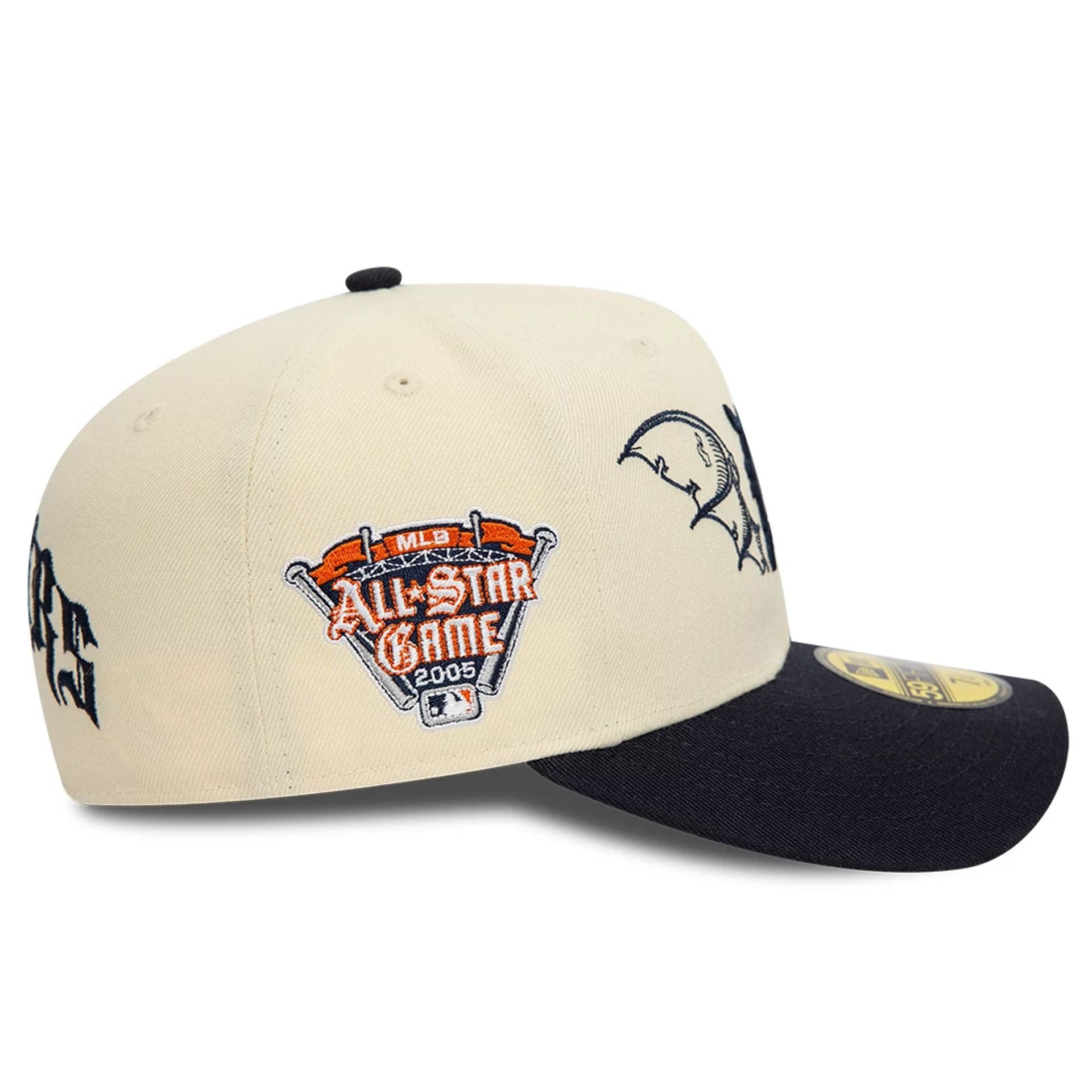 This is a Detroit Tigers Team Wings Light Beige 59FIFTY Fitted Cap 2