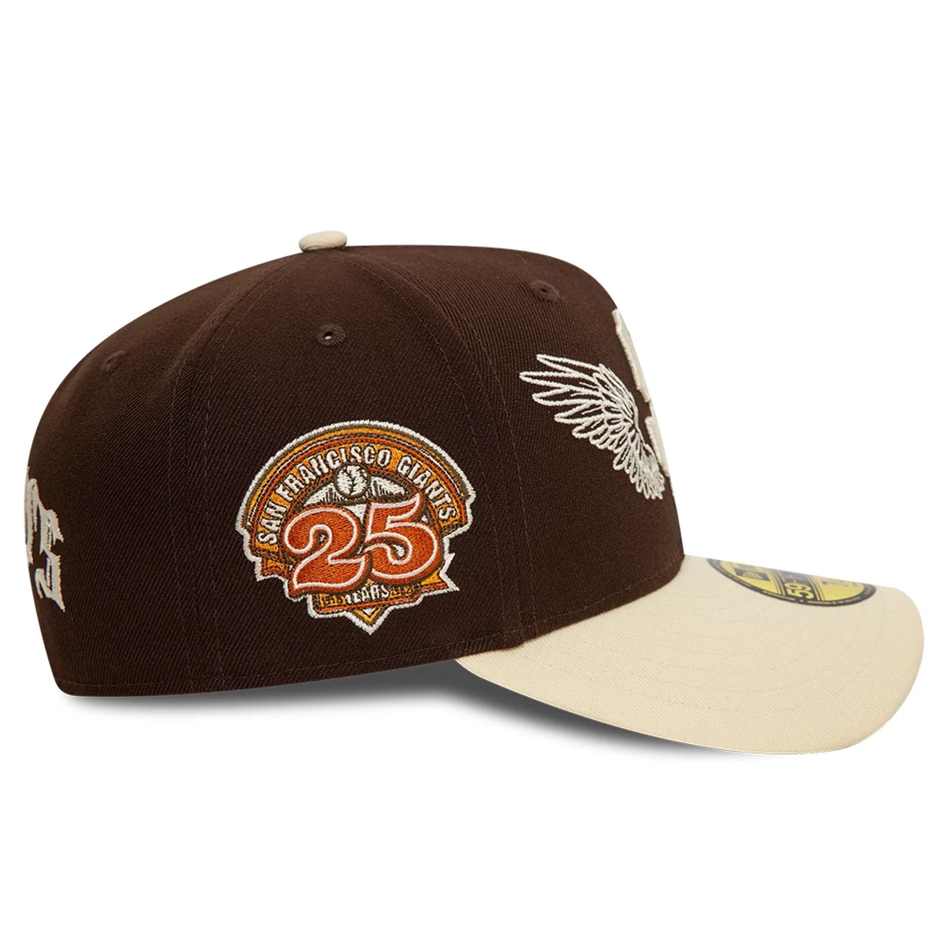 This is a San Francisco Giants Team Wings Dark Brown 59FIFTY Fitted Cap 2