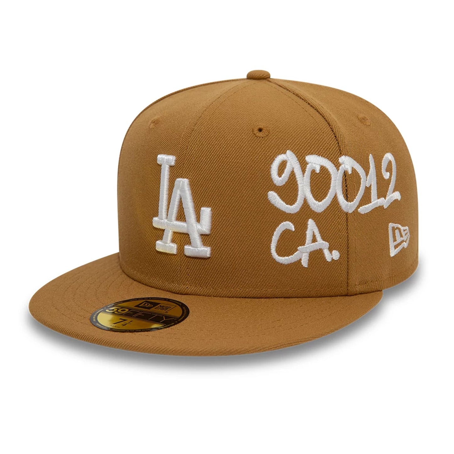 This is a LA Dodgers MLB Stadium Brown 59FIFTY Fitted Cap 1