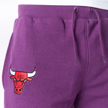 The Male model is wearing Chicago Bulls League Essential Dark Purple Shorts  4