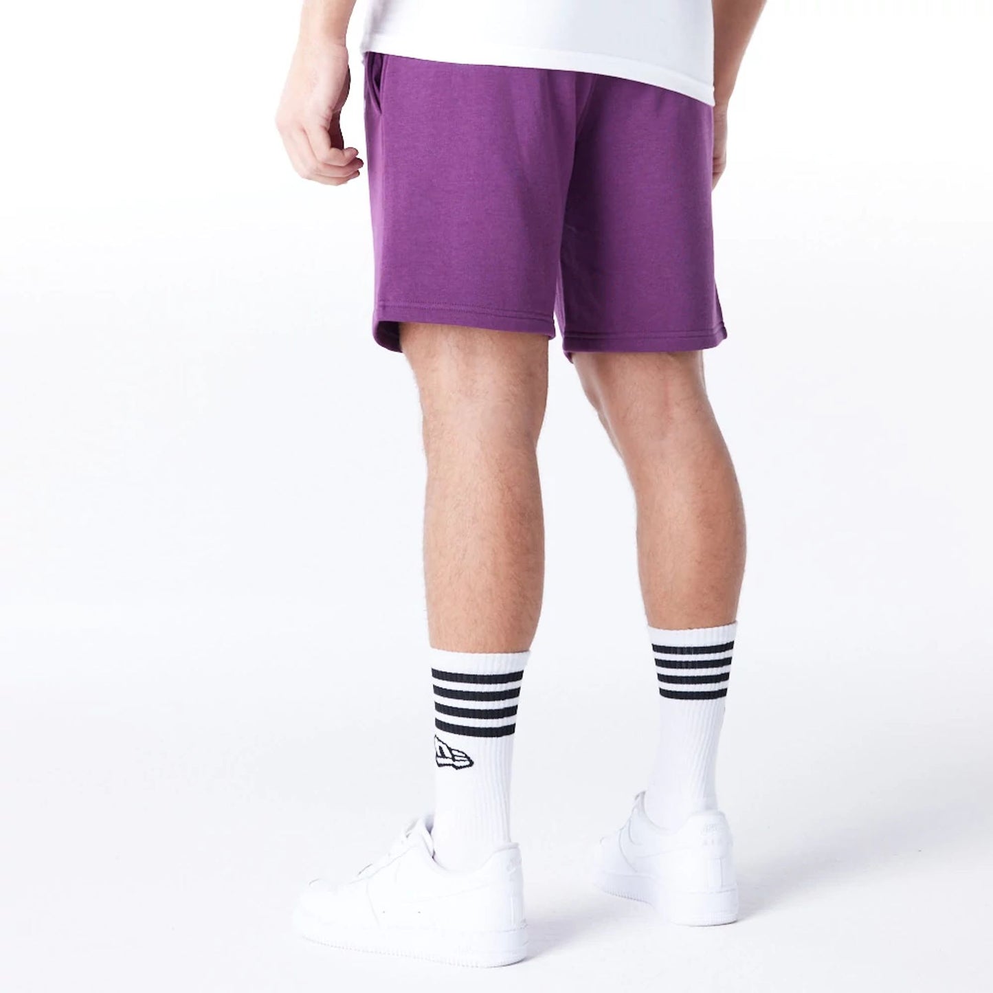 The Male model is wearing Chicago Bulls League Essential Dark Purple Shorts  3