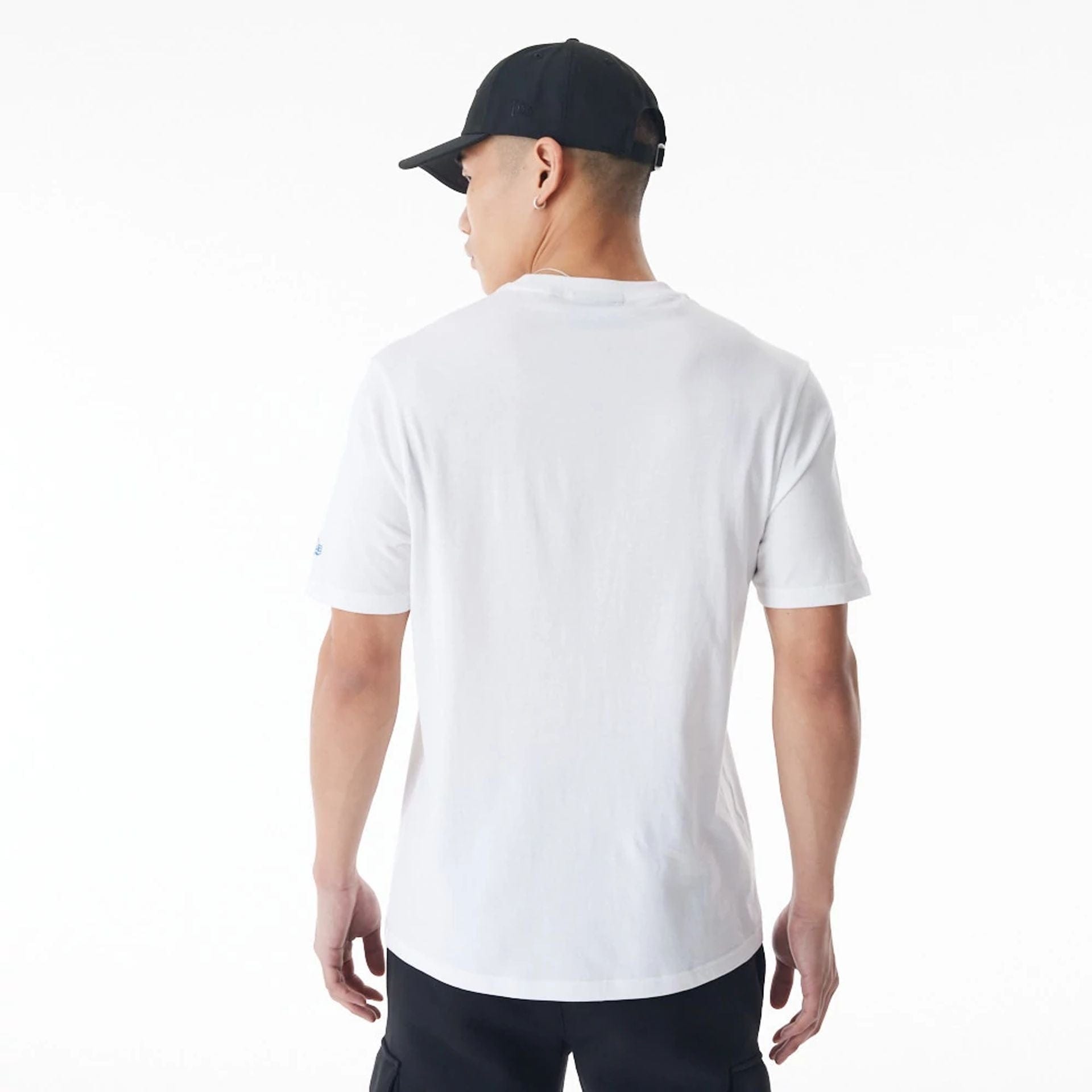 The Male model is wearing New York Yankees NFL Player Graphic White T-Shirt 6