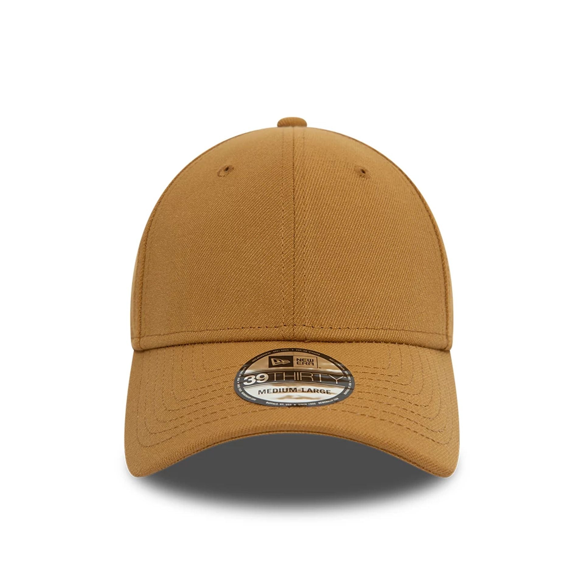 This is a New Era Flagged Essential Beige 39THIRTY Stretch Fit Cap 2