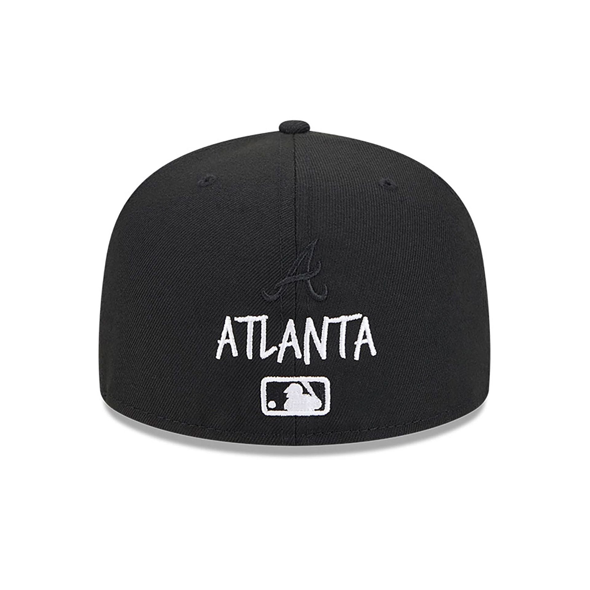 This is a Atlanta Braves MLB Hi Vis Doodles Black 59FIFTY Fitted Cap 5