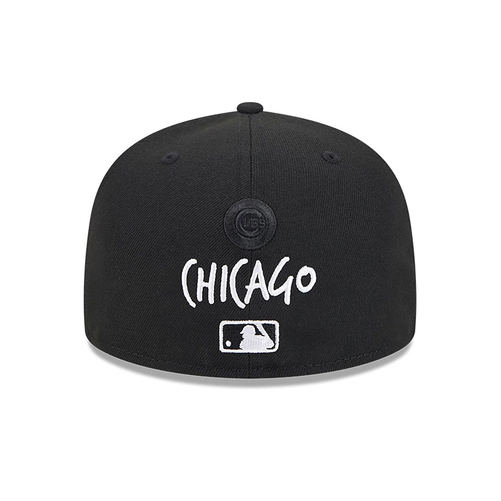 This is a Chicago Cubs MLB Hi Vis Doodles Black 59FIFTY Fitted Cap 5