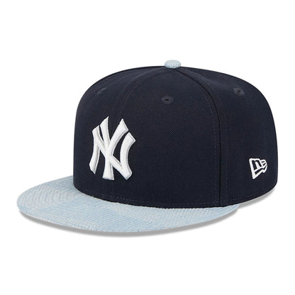 This is a New York Yankees Patch Denim Navy 59FIFTY Fitted Cap 1