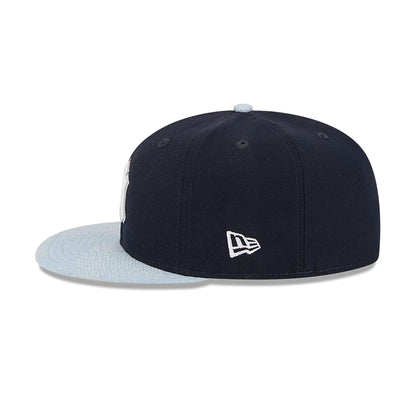 This is a New York Yankees Patch Denim Navy 59FIFTY Fitted Cap 7