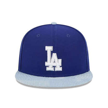 This is a LA Dodgers Patch Denim Dark Blue 59FIFTY Fitted Cap 4