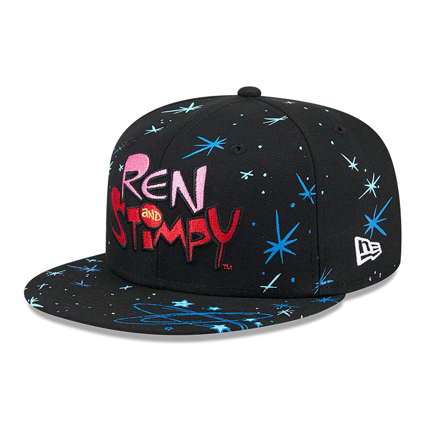 This is a Ren And Stimpy Black 59FIFTY Fitted Cap 1