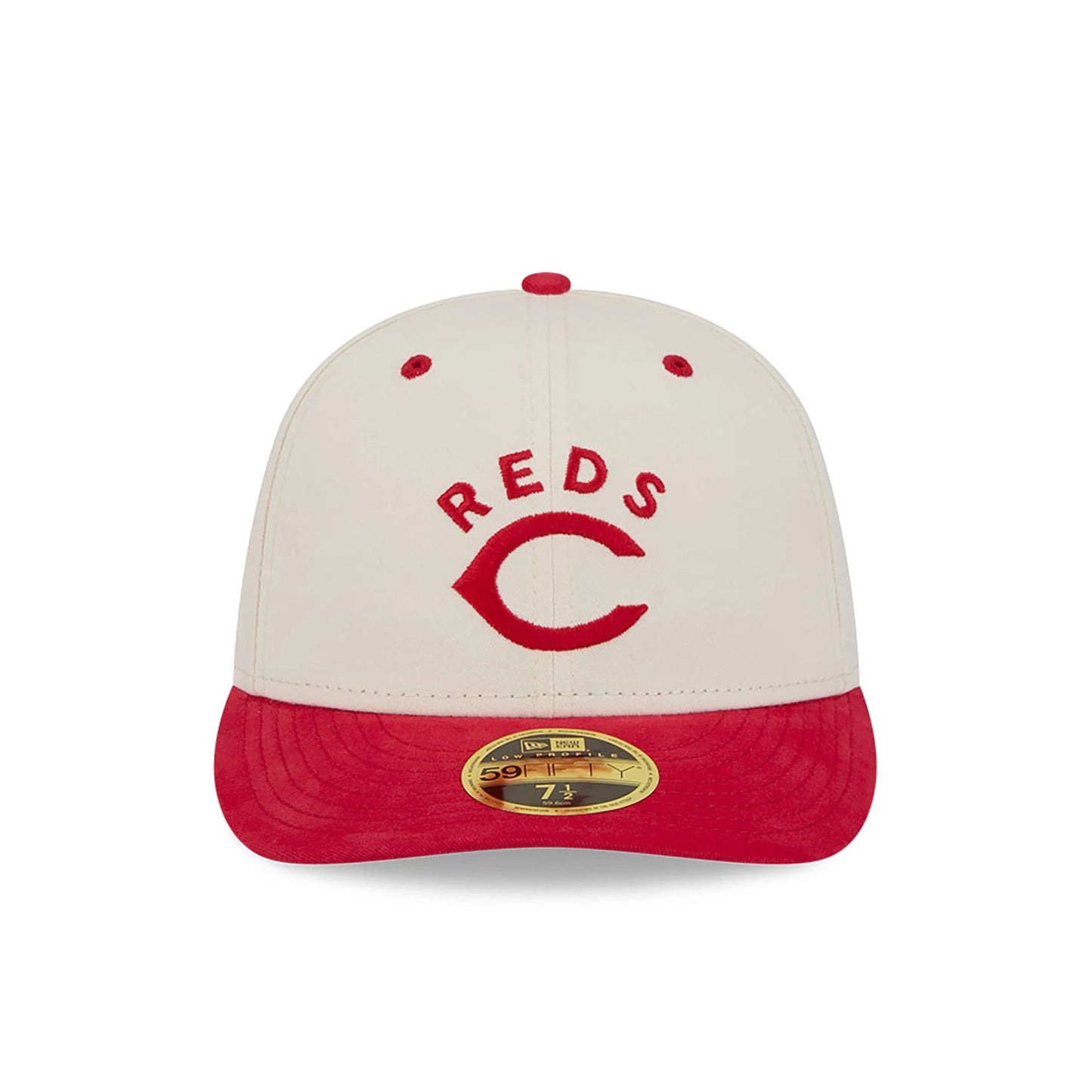 This is a Cincinnati Reds Vintage Stack White Low Profile 59FIFTY Fitted Cap 3