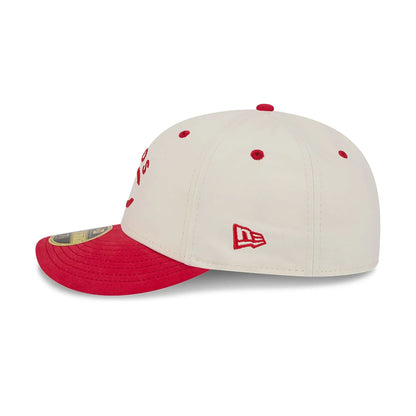 This is a Cincinnati Reds Vintage Stack White Low Profile 59FIFTY Fitted Cap 7