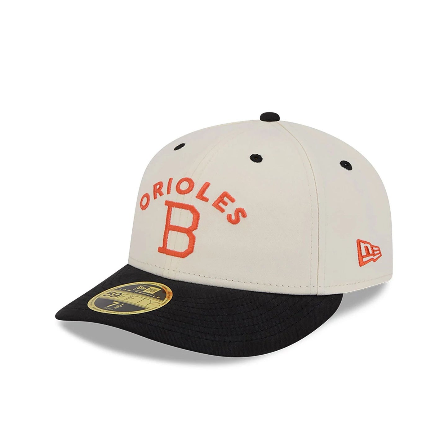 This is a Baltimore Orioles Vintage Stack White Low Profile 59FIFTY Fitted Cap 3