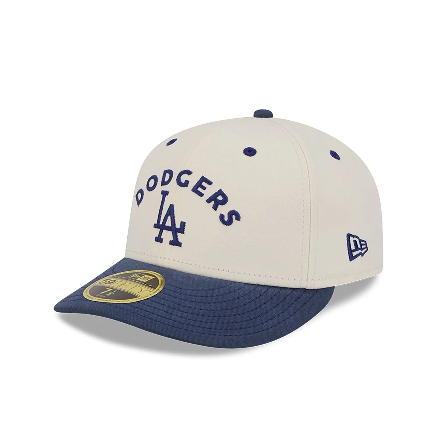 This is a LA Dodgers Vintage Stack White Low Profile 59FIFTY Fitted Cap 4