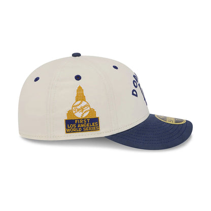 This is a LA Dodgers Vintage Stack White Low Profile 59FIFTY Fitted Cap 6