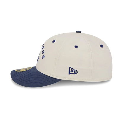 This is a LA Dodgers Vintage Stack White Low Profile 59FIFTY Fitted Cap 7