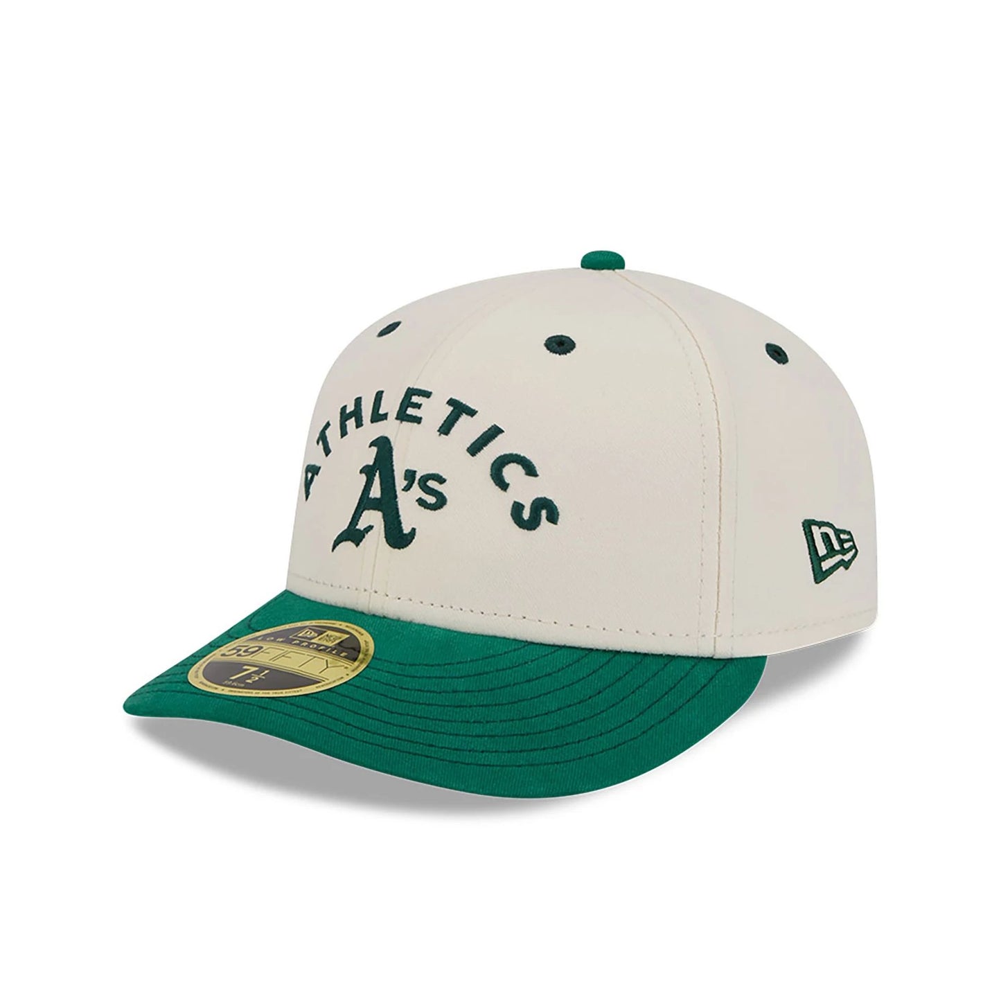 This is a Oakland Athletics Vintage Stack White Low Profile 59FIFTY Fitted Cap 4