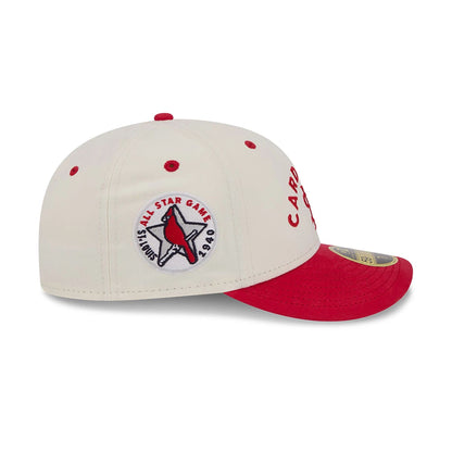 This is a St. Louis Cardinals Vintage Stack White Low Profile 59FIFTY Fitted Cap 6