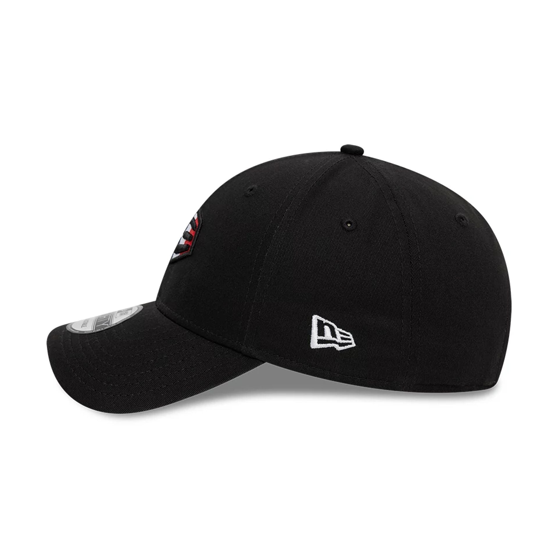 This is a New Era French Country Flag Infill Black 9FORTY Adjustable Cap 5