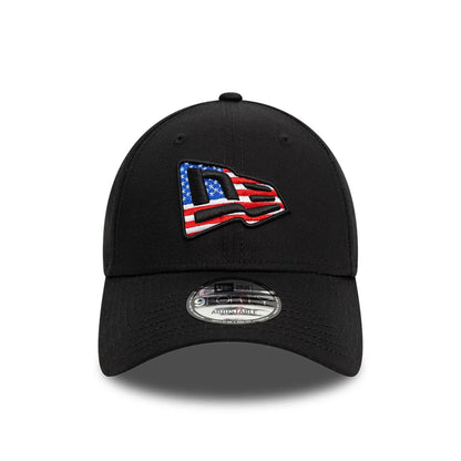 This is a New Era USA Country Flag Infill Black 9FORTY Adjustable Cap 3