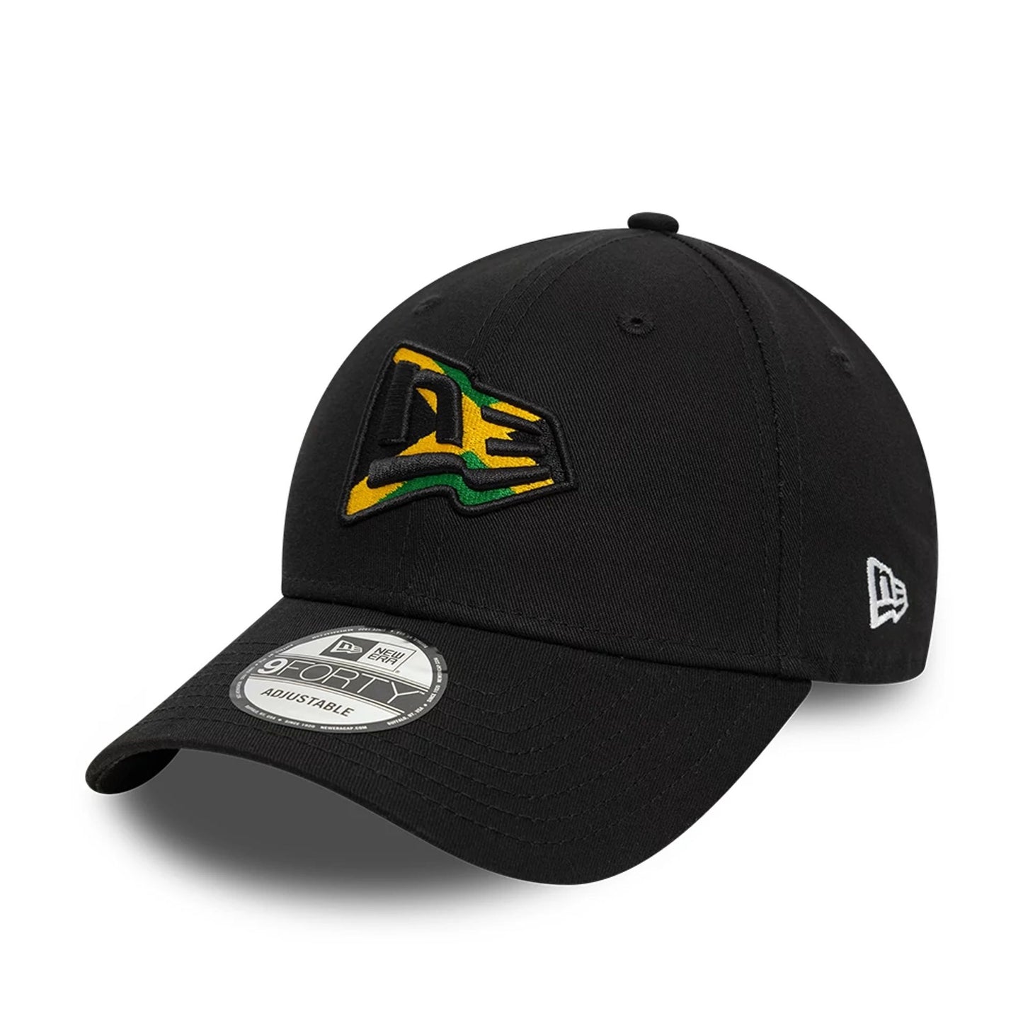 This is a New Era Jamaican Country Flag Infill Black 9FORTY Adjustable Cap 7