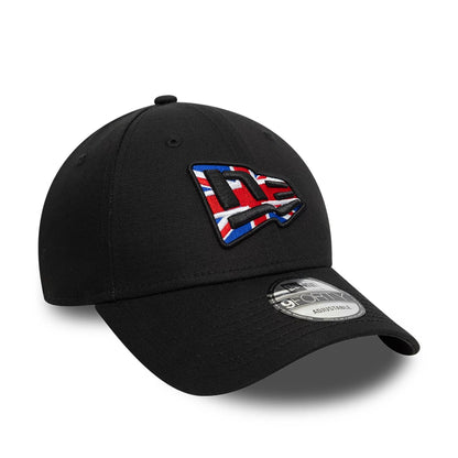 This is a New Era UK Country Flag Infill Black 9FORTY Adjustable Cap 6