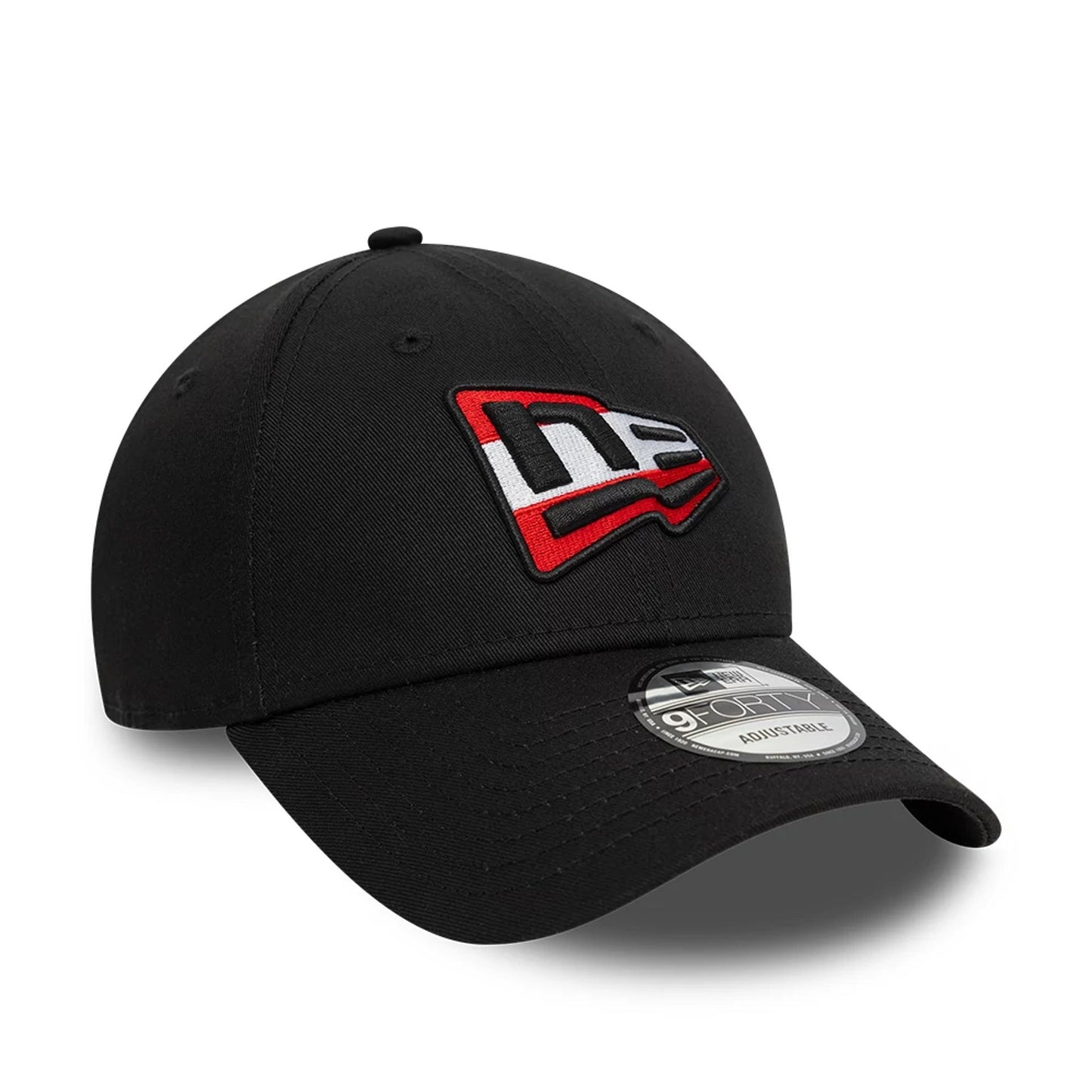 This is a New Era Austrian Country Flag Infill Black 9FORTY Adjustable Cap 1