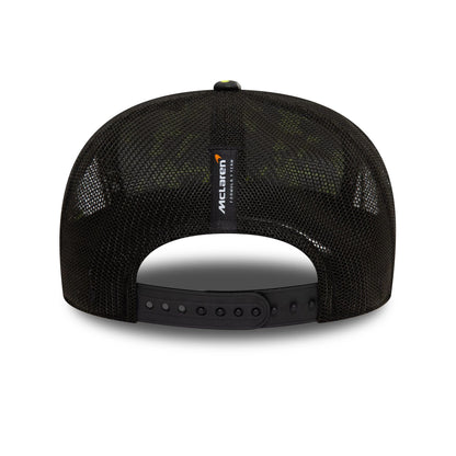 This is a McLaren Racing Singapore Race Special Black And Green 9FIFTY Stretch Snap Cap 5